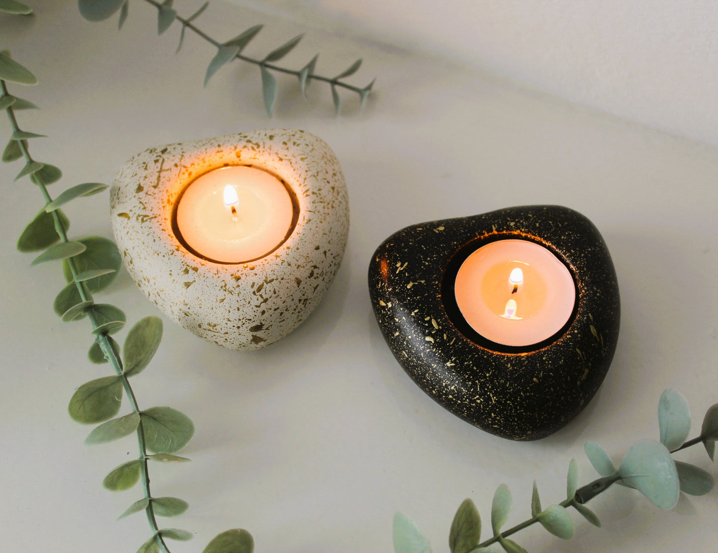 Heart Tealight Holder – Cast Stone