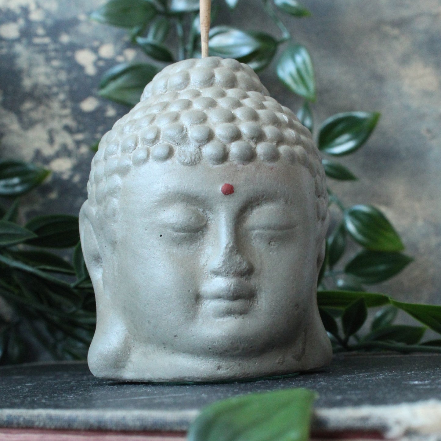 Buddha Head Incense Burner – Stone Finish for Calm, Zen Decor