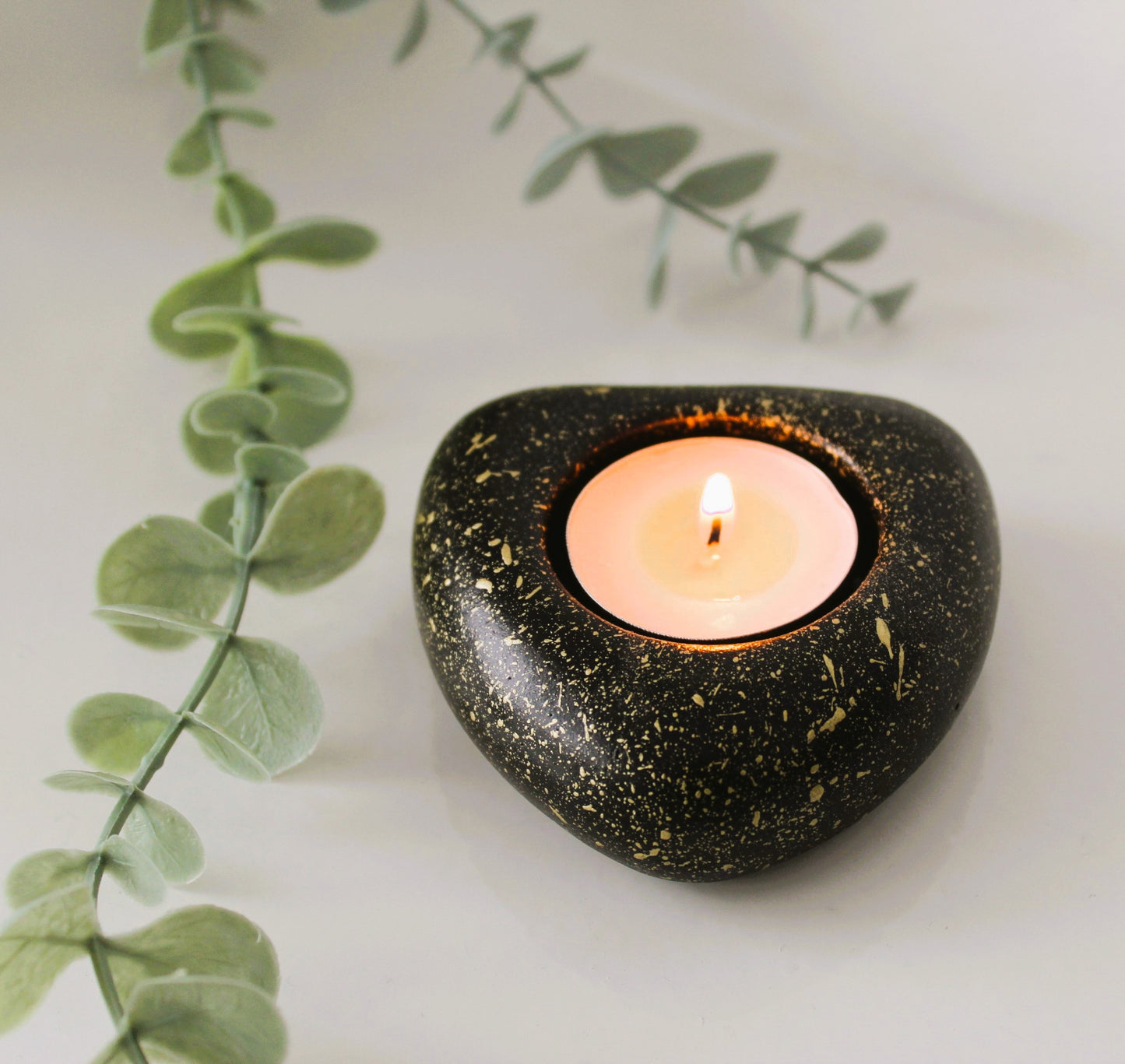 Heart Tealight Holder – Cast Stone