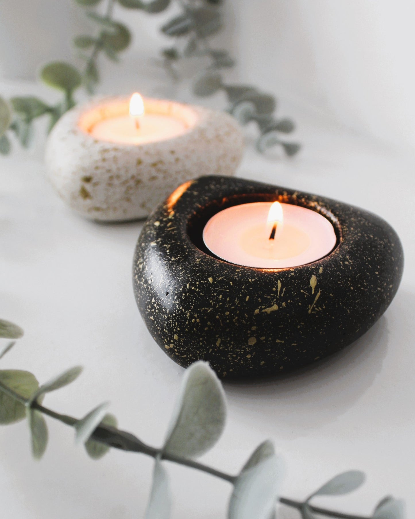 Heart Tealight Holder – Cast Stone