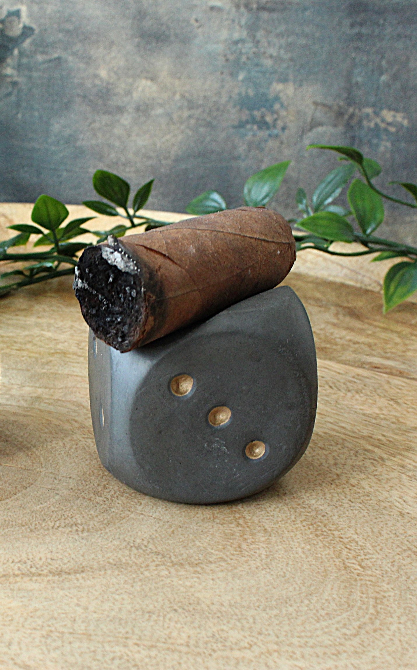 Handmade Dice Cigar Rest & Match Holder