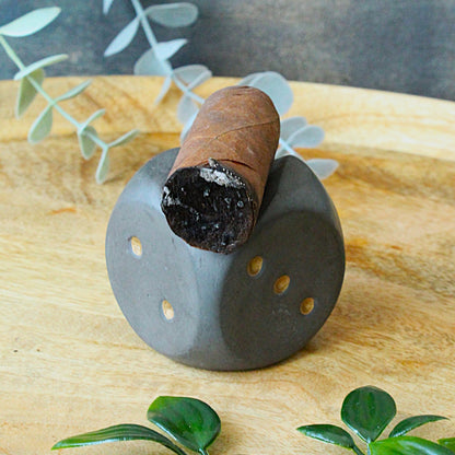 Stone Cigar Rest – Handmade Vintage Dice Cigar Holder