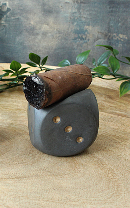 Handmade Dice Cigar Rest & Match Holder