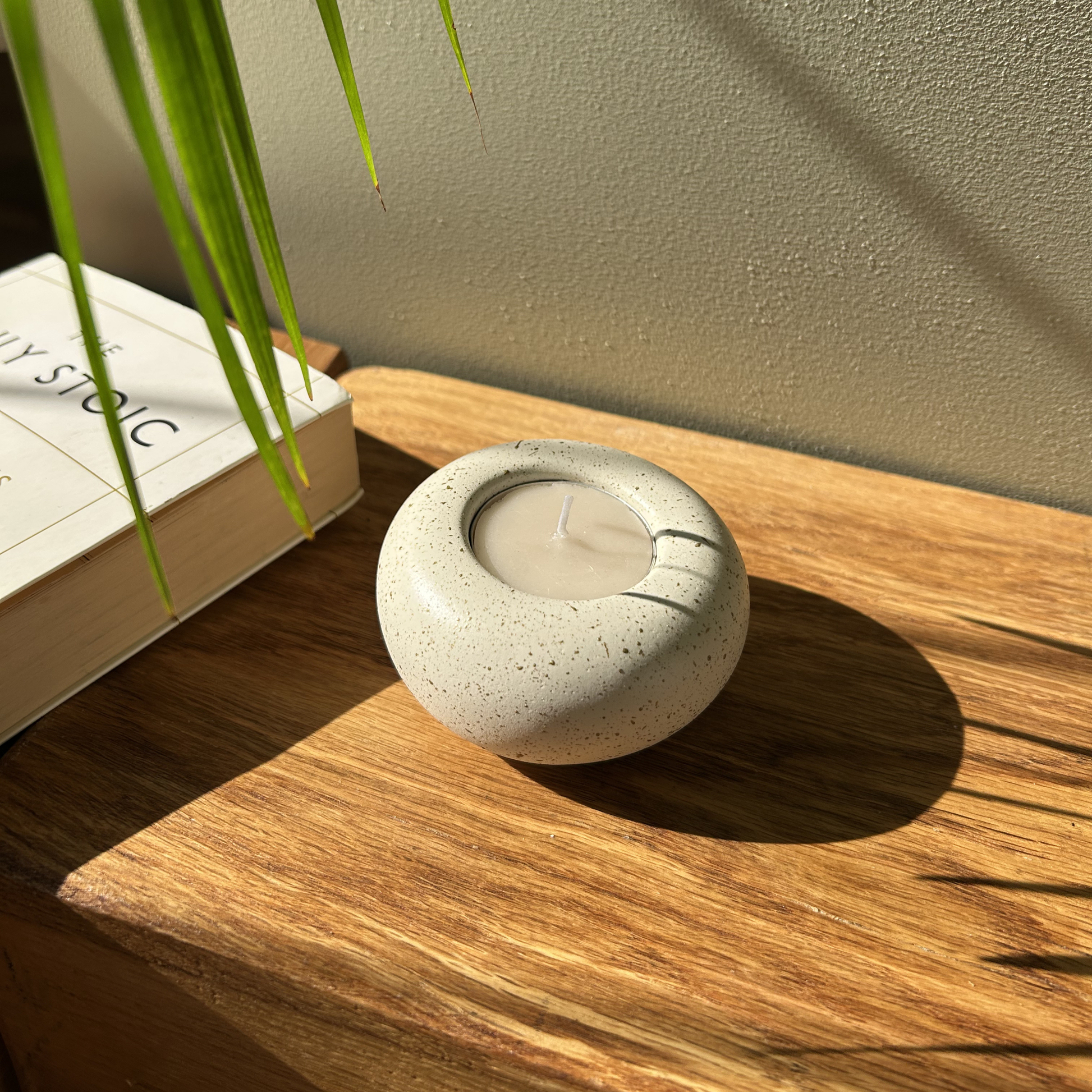 Cast stone Sanctuary tealight holder, main lead product shot